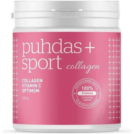 Puhdas+ Sport Collagen, C-vitamiini, Optimsm Пухдас +спорт коллаген мсм ,260 гр.