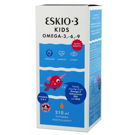 Eskio-3 Kids Omega 3-6-9 Tutti Frutti Эскио кидс вкус тутти фрутти омега для детей 210 мл