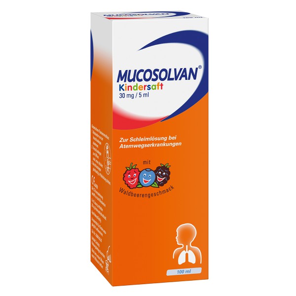 Мукосолван сироп от кашля для детей 30 мг/5 мл , 100 мл