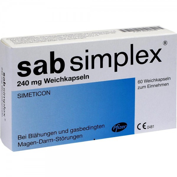 sab simplex саб симплекс 240 мг мягкие капсулы от метеоризма ,60 шт