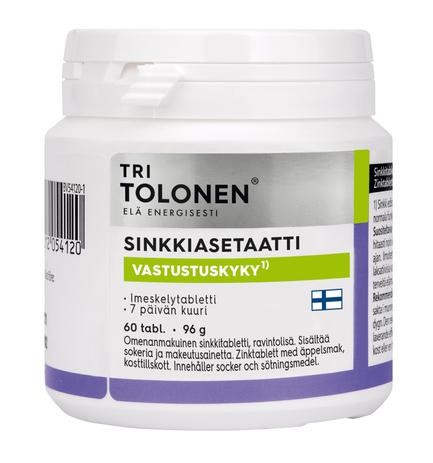 Tri Tolonen Sinkkiasetaatti Доктор Толонен цинка ацетат ,60 таблеток