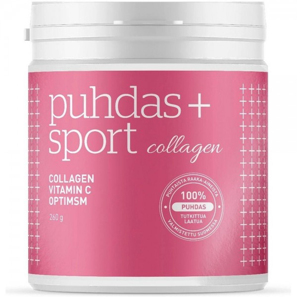 Puhdas+ Sport Collagen, C-vitamiini, Optimsm Пухдас +спорт коллаген мсм ,260 гр.