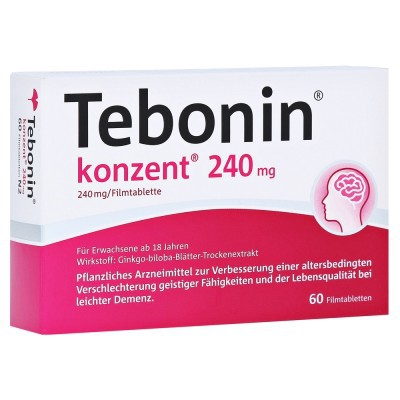Tebonin Konzent 240mg Filmtabletten Тебонин концент таблетки в пленочной оболочке,60 шт.