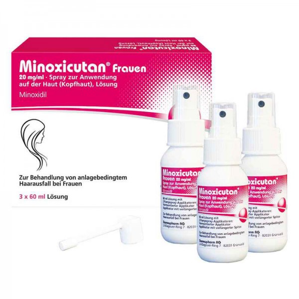 Minoxicutan Frauen 20 mg/ml Spray Миноскикутан спрей от выпадения волос женский 