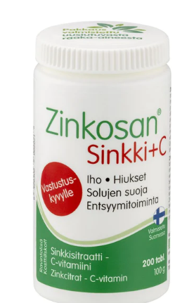 Zinkosan Sinkki + C Цинкосан цинк с витамином С ,200 таблеток