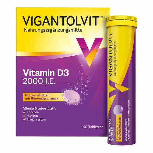 Vigantolvit 2000 I.E. Vitamin D3 Вигантолвит  шипучие таблетки,60 шт