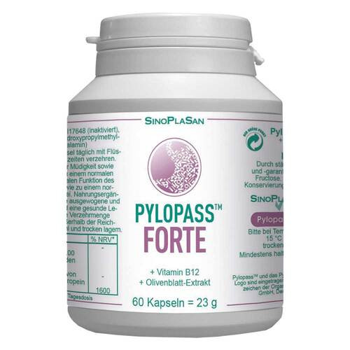 Pylopass Forte 200 mg + Vitamin B12 + Olivenblattextrakt Пилопасс форте ,60 капсул
