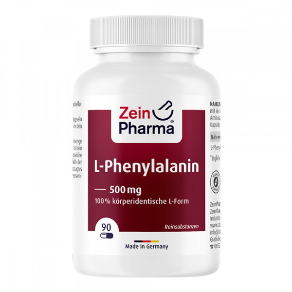 L-phenylalanin 500 mg veg.HPMC Kapsel (n) zein Pharma Фенилаланин,90 капсул