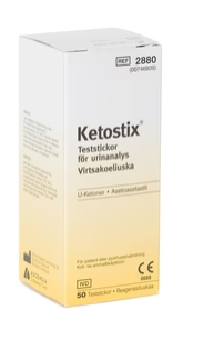KETOSTIX Реактивная полоска для опредеоения уровня кетонов в моче