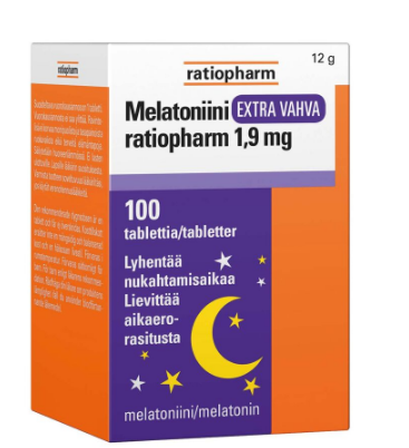 MELATONIINI EXTRA VAHVA RATIOPHARM мелатонин ратиофарм экстра сильный 1,9 мг ,100 таблеток