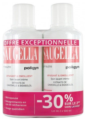 Saugella Poligyn Intimwaschpflege Pack von интимный уход для женщин в менопаузе 2 x 500 мл