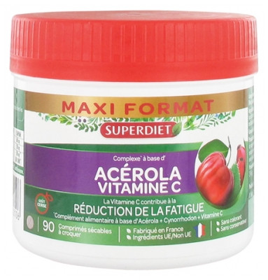 Acerola Vitamin C 90 Bewertete Tabletten Супер диета Ацерола Витамин С, 90  таблеток