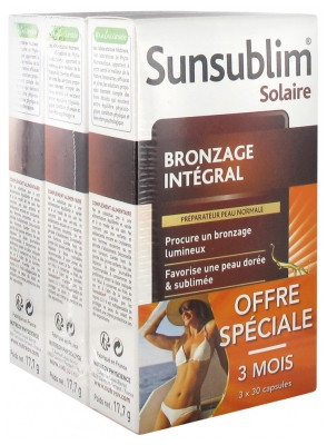 Нутреов Sunsublim Tan Integral Normal Skin Pack 3 x 30 капсул автозагар 