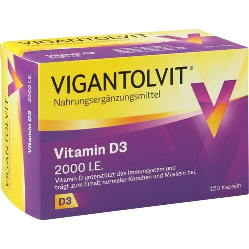 Vigantolvit Вигантолвит 2000 I.E.  витамин Д3 с дозировкой 120 капсул