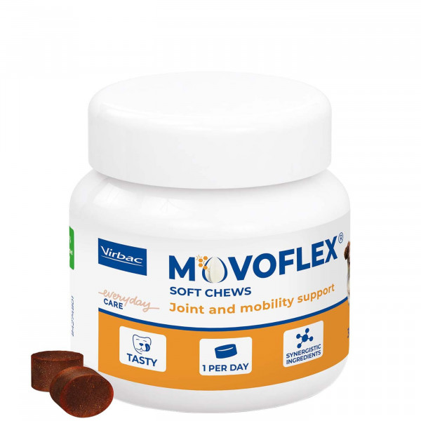 VIRBAC MOVOFLEX M 4G 15-35 КГ МЯГКИЕ ЖЕВАТЕЛЬНЫЕ капсулы для суставов у собак30 ШТ