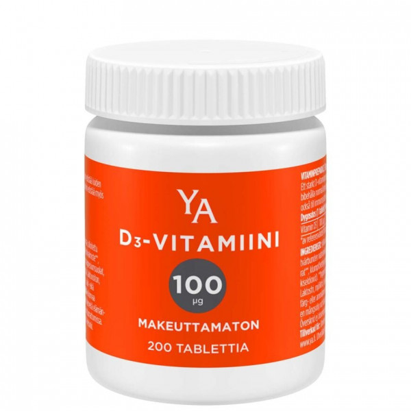 YA Университетская аптека витамин Д3 100 мкг (4000 МЕ),200 таблеток