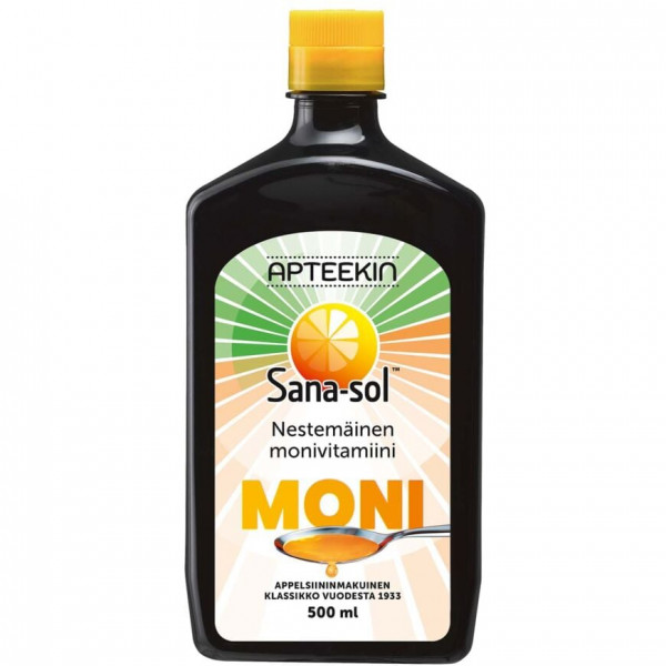 Sana-sol appelsiinin monivitamiini 500 ml мультивитаминный комплекс сироп 500 мл