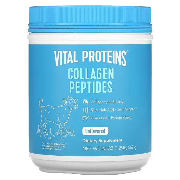 Vital Proteins, Коллагеновые пептиды, Коллагеновые пептиды, без вкуса, 567 г