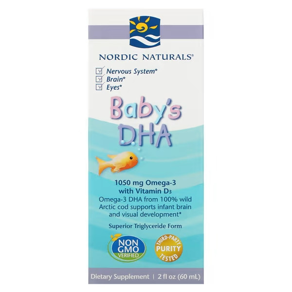 Nordic Naturals, Детская ДГК с витамином D3, ДГК для детей с витамином D3, 1050 мг, 60 мл