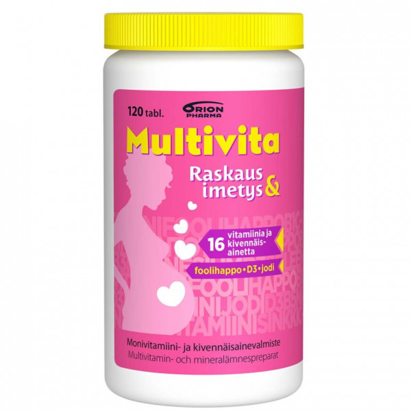 MULTIVITA RASKAUS JA IMETYS TABL Мультивита для беременных и кормящих ,120 таблеток