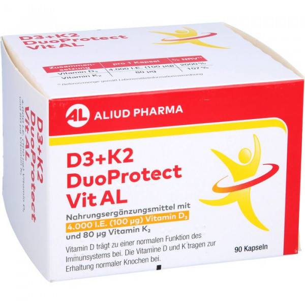 D3+K2 DUOPROTECT VIT AL 4000 I.E./80 ΜG KAPSELN Витамин Д3 и К2 ,90 капсул