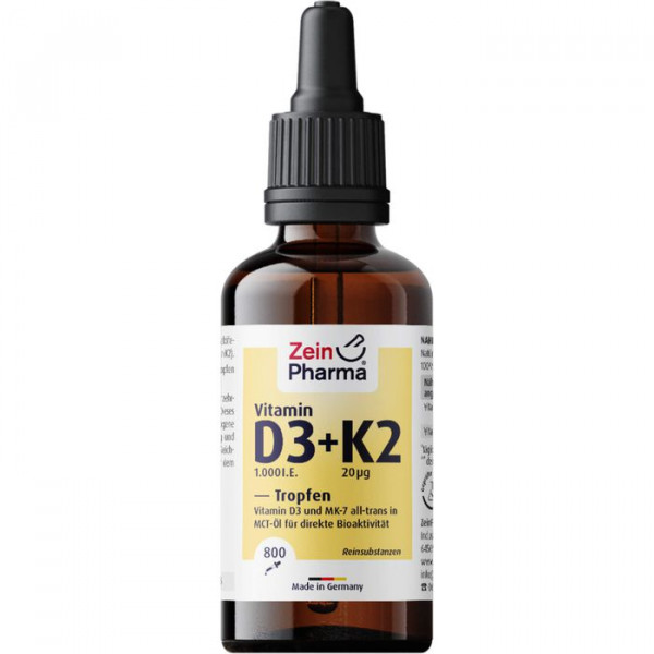 VITAMIN D3+K2 MK-7 TROPFEN Zein Pharma Цейн Фарма витамин Д3 К2,25 мл -800 доз