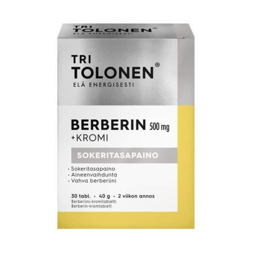 Tolonen Берберин+Хром 30 табл. снижение уровня сахара,холестерина и веса 40 г 30 таб