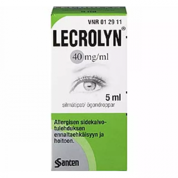 Lecrolyn 40 mg/ml silmätipat, Лекролин глазные капли 40 мг/мл, 5 мл