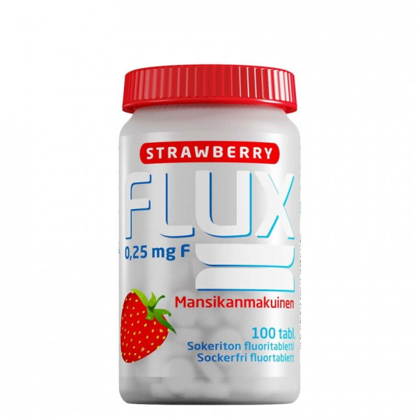 FLUX STRAWBERRY Флукс таблетки фтора 0,25 мг 100 шт