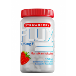 Flux strawberry. Фторид натрия. Вкус: клубника 100 таблеток.