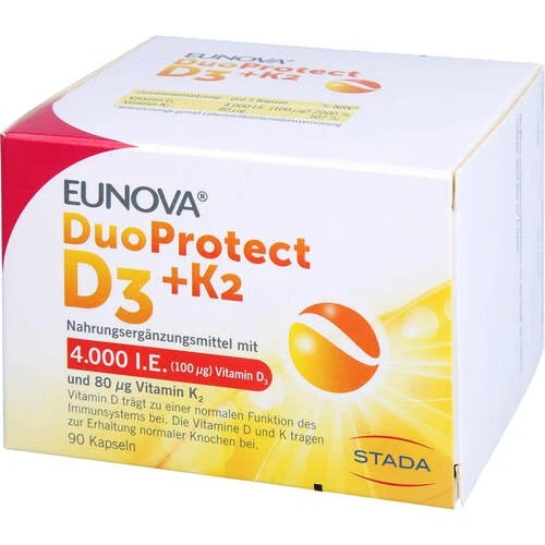 EUNOVA DuoProtect Витамины  D3+K2 4000МЕ/80UМКГ  30 капс.