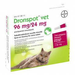 DRONSPOT VET 96 мг / 24 мг глистогонное для крупных кошек
