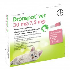 DRONSPOT VET 30 мг / 7,5 мг глистогонное для маленьких кошек