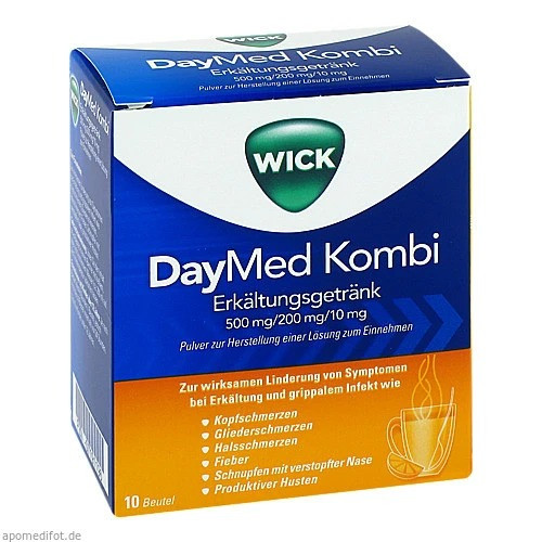 WICK DAYMED Kombi-Erkältungsgetränk WICK DAYMED порошок от простуды, 10 шт