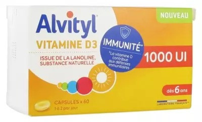 Alvityl Vitamin D3 1000 IU 60 Kaps  Алвитил Витамин D3 1000 МЕ 60 капсул