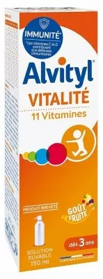 	 Alvityl Vitalität Trinkbare Lösung 11 Vitamine 150 ml 	 Алвитил Питьевой раствор Vitality 11 витаминов 150 мл