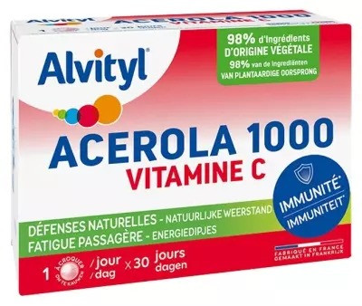  Alvityl Acerola 1000 Vitamin C 30 Kautabletten 	 Алвитил Ацерола 1000 Витамин С 30 жевательных таблеток