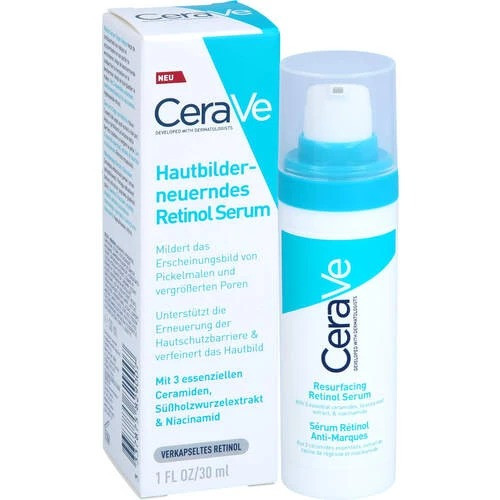 Cerave HAUTBILDERNEUERNDES RETINOL SERUM, Cerave ОБНОВЛЯЮЩАЯ КОЖУ СЫВОРОТКА С РЕТИНОЛЕМ, 30 мл