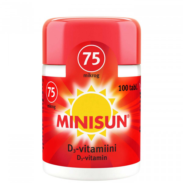 MINISUN D-VITAMIINI 75 MIKROG 100 TABL, 