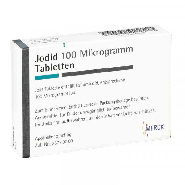 Jodid 100 Mikrogramm (100 stk) Йод 100 мкг,100 таб