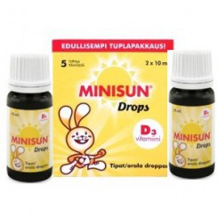 Minisun Drops D3 Минисан Витамин D3 для детей. Капли. 2x10 мл.