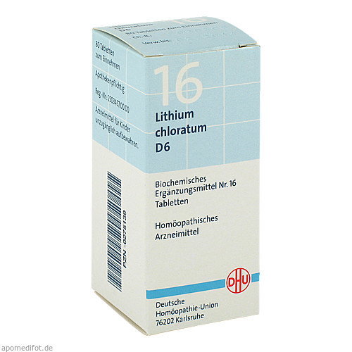 BIOCHEMIE DHU 16 LITHIUM CHLORATUM D 6,80 Stk. БИОХИМИЯ DHU 16 ЛИТИЙ ХЛОРАТУМ D 6,80 шт.