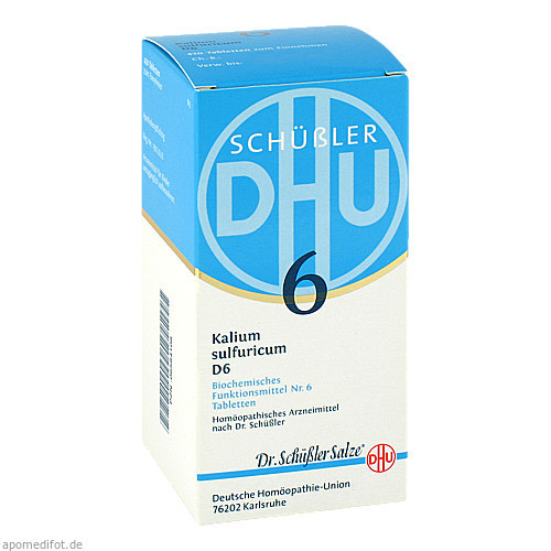 BIOCHEMIE DHU 6 Kalium sulfuricum D 6 Tabl.,420 Stk. БИОХИМИЯ DHU 6 Калий серный D 6 Табл.,420 шт.