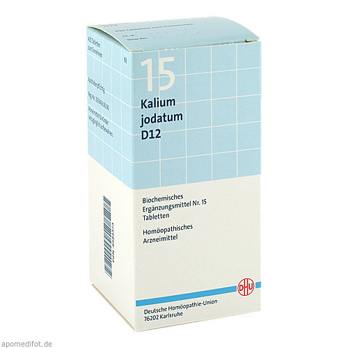 BIOCHEMIE DHU 15 Kalium jodatum D12 Tabl.,420 Stk. БИОХИМИЯ DHU 15 Kalium jodatum D12 Табл.,420 шт.