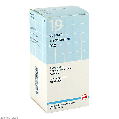 BIOCHEMIE DHU 19 Cuprum arsenicosum D12 Tabl.,420 Stk. БИОХИМИЯ DHU 19 Мышьяк медь D12 Табл.,420 шт.