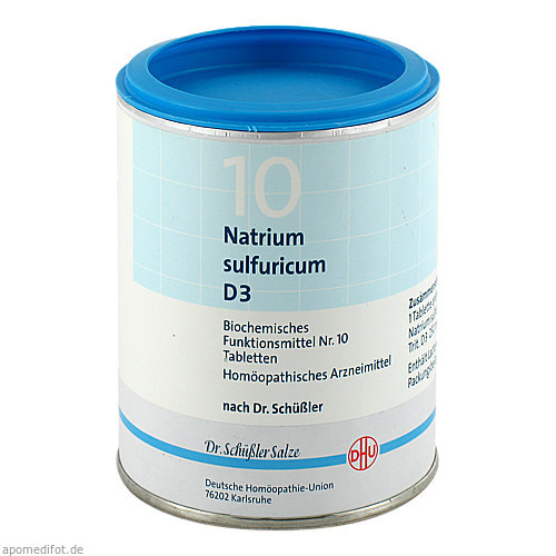 BIOCHEMIE DHU 10 Natrium sulfuricum D 3 Tabletten,1000 Stk. БИОХИМИЯ DHU 10 Натрий серный D 3 таблетки,1000 шт.