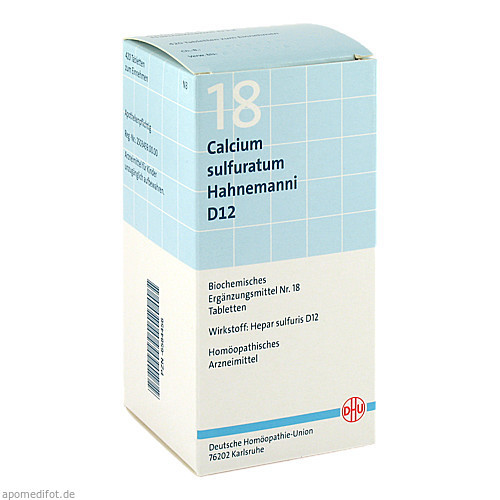 BIOCHEMIE DHU 18 Calcium sulfuratum D12 Tabl.,420 Stk. БИОХИМИЯ DHU 18 Сера кальция D12 табл.,420 шт.