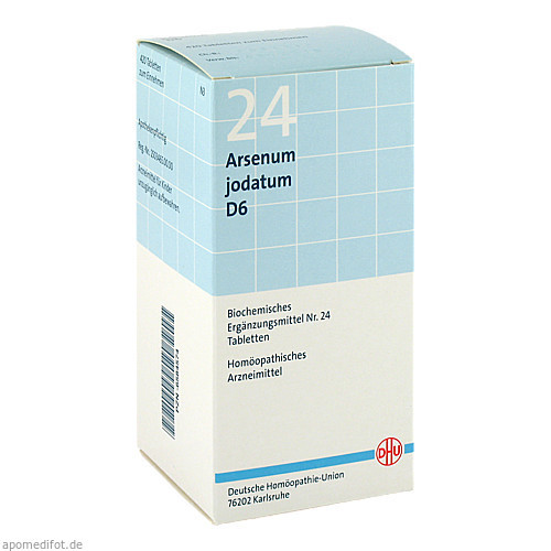 BIOCHEMIE DHU 24 Arsenum jodatum D 6 Tabl.,420 Stk. БИОХИМИЯ DHU 24 Arsenum jodatum D 6 Табл.,420 шт.