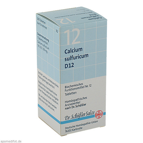 BIOCHEMIE DHU 12 CALCIUM SULFURICUM D12,200 Stk. БИОХИМИЯ DHU 12 КАЛЬЦИЙ СУЛЬФУРИКУМ D12,200 шт.