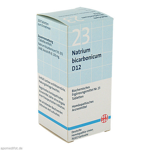 BIOCHEMIE DHU 23 NATRIUM BICARBONICUM D12,200 Stk. БИОХИМИЯ DHU 23 НАТРИЯ БИКАРБОНИЙ D12,200 шт.